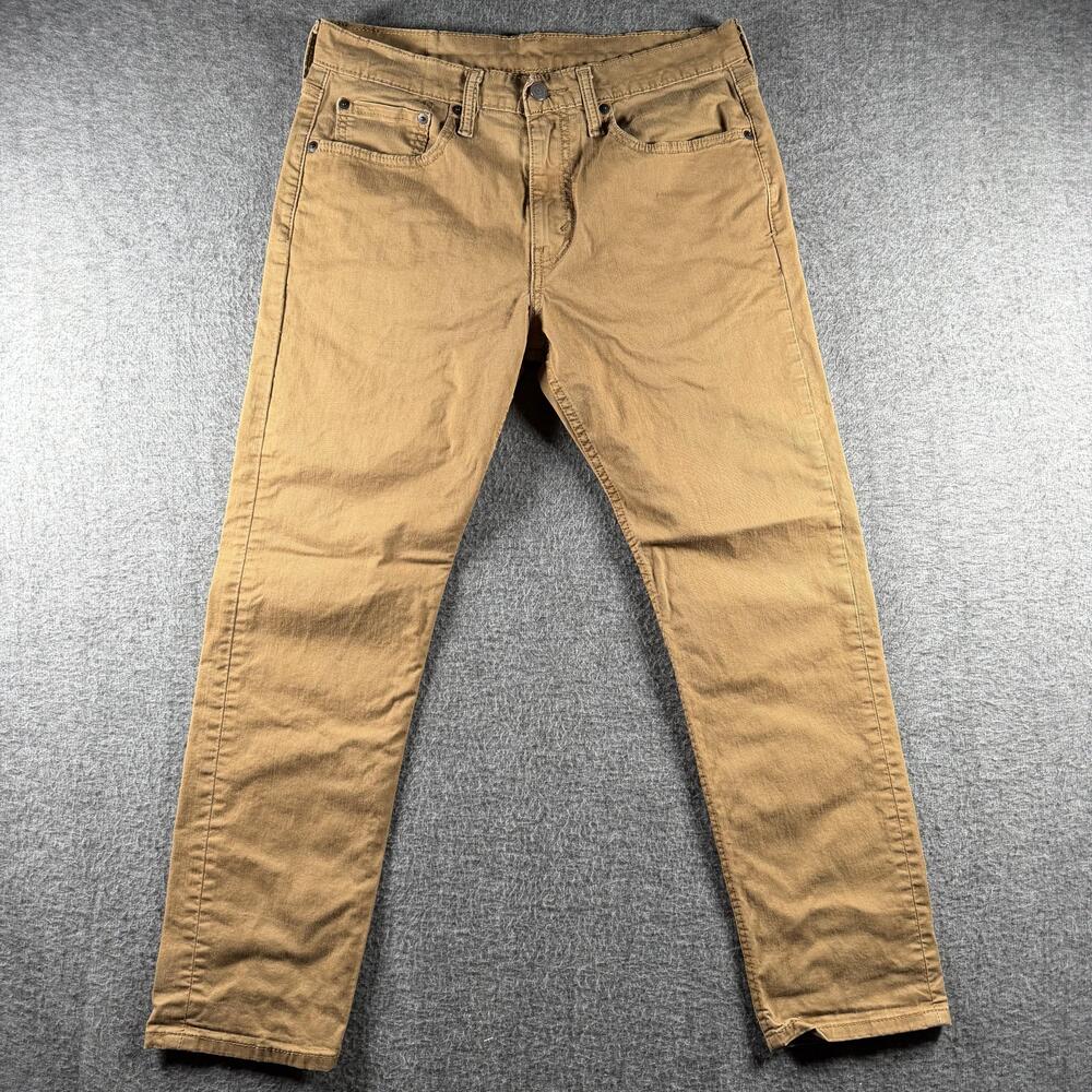Levis 502 Jeans Mens 32x30 Beige Denim Regular Taper Fit Casual 5 Pocket